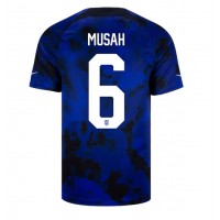 Camiseta Estados Unidos Yunus Musah #6 Visitante Equipación Mundial 2022 manga corta